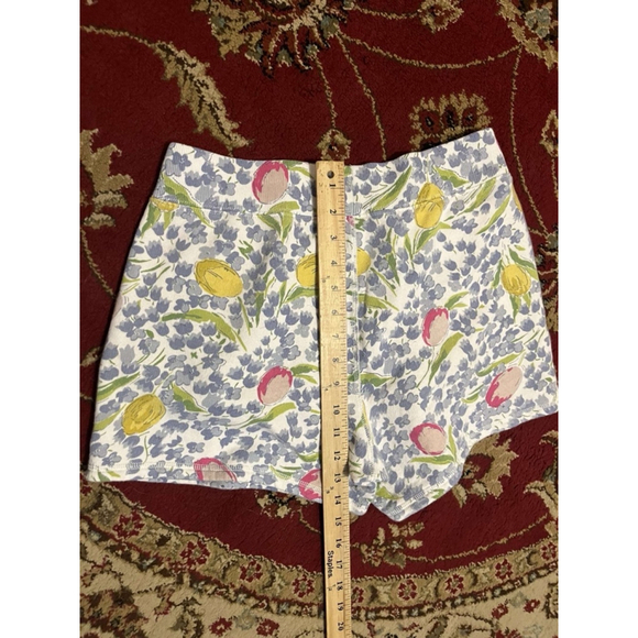 Polo Ralph Lauren Womens Floral Blue Tulip Blue Pony Short Size Medium - Picture 8 of 8